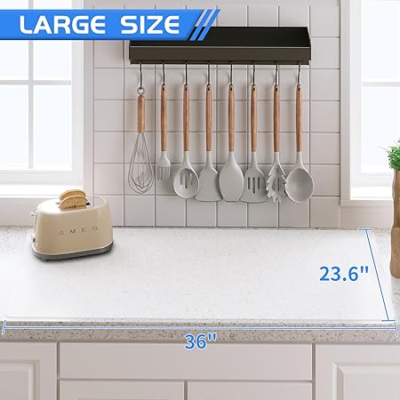 Warome Silicone Mats for Kitchen Counter,36x 23.6 Silicone Mat,Nonslip  Heat Resistant Mat, Extra Large Kitchen Counter Mat,Waterproof Countertop