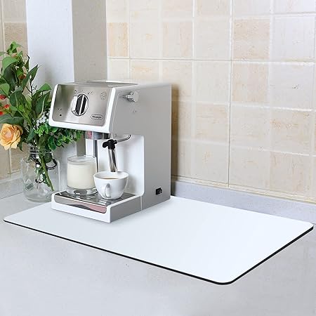 Coffee Maker Mat, Protects and Decorates Countertops - Absorbent, Waterproof, Machine Washable Drymate Finish: Java Chalkboard
