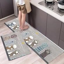 Printed Cushioned Non-Slip Kitchen Runner 2 PCS Set 16×24+16×47inch