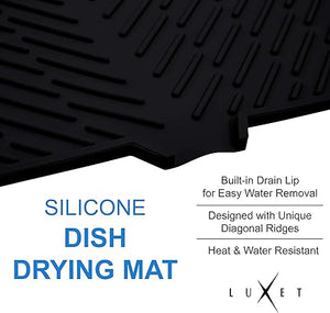 Silicone Dish Hygienic Sturdy Compact Easy to Clean Drying Mat with Bu –  Modern Rugs and Decor