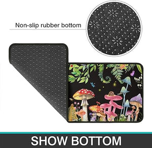 2-Piece Non-Slip Washable Absorbent Microfiber Kitchen Floor Decorative Mat 17 "x47+17 "x30