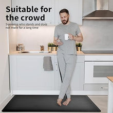 3/4 Inch Thick Anti Fatigue Kitchen Mat, (28"x17.3", Black)