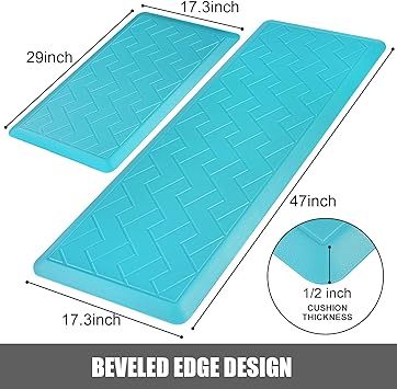 Anti Fatigue 1/2 Inch Thick Floor Mat, 2 PCS, – Modern Rugs and Decor