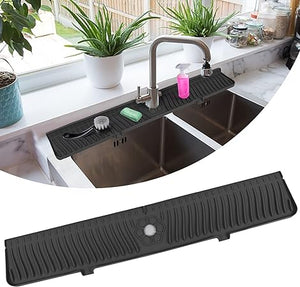30 inch Silicone Faucet Splash Guard, Large Size Sink Mat for