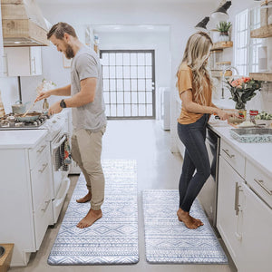 Anti Fatigue Kitchen Mats for Floor 2 Piece Set, 17x30+17x47