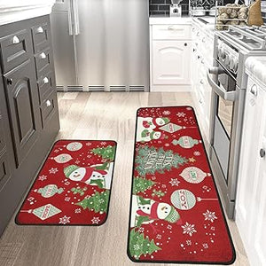 Set of 2,Anti Fatigue Mats for Kitchen Floor, Comfort Standing, Non-Slip Washable Cushioned Anti Fatigue Rug, 17'' X 47'' + 17'' X 30''…