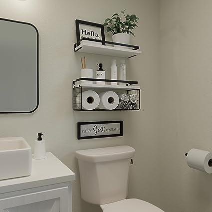 Shelves Toilet Shelf Above Bathroom Wall Hanging Perforation-Free