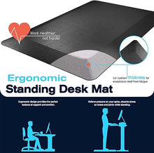 2 Packs Anti Fatigue Mat Thick Cushioned Standing Stain Resistant, Non-Slip Floor Mat (20" x 32", Black)