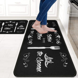 Sets of 2, Decoration Rubber Backing Non-Slip Absorbent, Waterproof Mats - 17x30+17x48inch