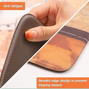 Anti Fatigue Kitchen Mats Non Skid Waterproof Kitchen Rugs, (17"x30"+17"x47")