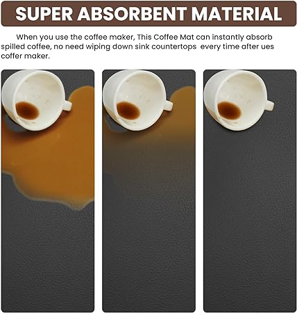2023 New Kitchen Super Absorbent Draining Mat, Coffee Maker Mat For  Countertops Under Coffee Bar Mats Espresso Machine Mat, Dish Drying Mats  For