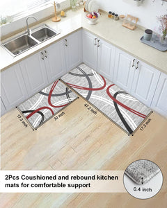 Modern Abstract Design Cushioned Anti Skid Waterproof Mat