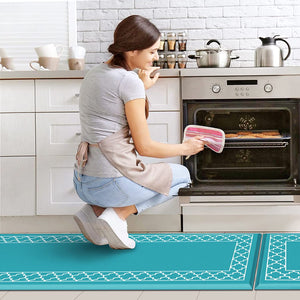 [2 PCS] Cushioned Anti-Fatigue Kitchen Rug Non Slip Kitchen Mats and Rugs