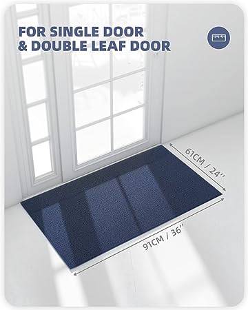 1pc Simple Style Entryway Floor Mat With Line Pattern, Anti-slip,  Anti-dirt, Wear-resistant, Cuttable To Fit Front Door Rug For Home Use,  Scandinavian Design With Printed Pattern