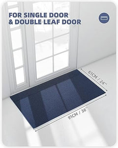 Anti-Slip Durable Outdoor Door Mat, Resist Dirt Heavy Duty Waterproof Outdoor Floor Mat for Entry, Entrance, Garage, High Traffic Areas, Easy to Clean, 24"x36" Grey