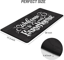 Non Skid Washable Anti Fatigue Mat Waterproof Cushioned Kitchen Matt for Standing 17.3"x29", Farmhouse