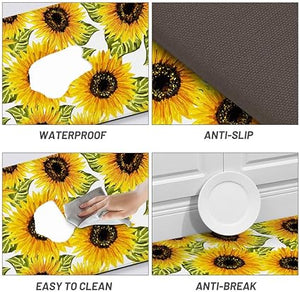 Anti Fatigue Mats for Kitchen Floor Cushioned, Non Skid Washable Memory Foam Kitchen Rugs and Mats for Bedroom, Office, Sink, Laundry