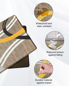 Modern Abstract Design Cushioned Anti Skid Waterproof Mat