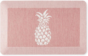 Aloha Modern Pineapple Anti-Fatigue Air-Infused Kitchen Mat, Coffee brown