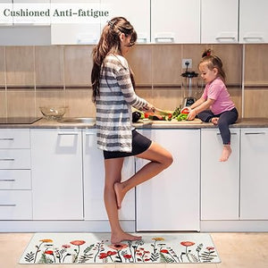 Non Slip Sets of 2, Cushioned Anti Fatigue Kitchen Mats for Floor, Non Skid Washable