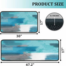 Set of 2 Non-Slip Backing Washable Doormat - 17x47.2 and 17x30 inches.