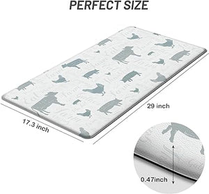 Non Skid Washable Anti Fatigue Mat Waterproof Cushioned Kitchen Matt for Standing 17.3"x29", Farmhouse