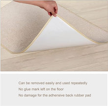 Carpet Stair Tread Landing Mat Tape Free Self Adhesive Non Slip Skid Resistant Indoor Doormat Area Rug Floor Mat for Kitchen Bathroom Workstations Washable 2' X 3' (Black)