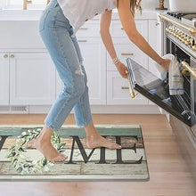 Farmhouse Anti Fatigue Kitchen Mats for Floor 2 Piece Set Cushioned Kitchen Rugs