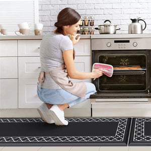 [2 PCS] Cushioned Anti-Fatigue Kitchen Rug Non Slip Kitchen Mats and Rugs