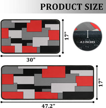 Set of 2 Non-Slip Backing Washable Doormat - 17x47.2 and 17x30 inches.