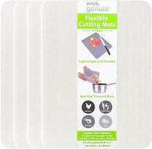 Non-Slip, BPA Free (8-Pack Gray, Mixed Size) Color Coded Chopping Plastic Cutting Boards for Kitchen