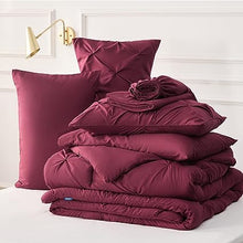 Queen Comforter Set - 7 Pieces, Bed in a Bag with Flat Sheet and Fitted Sheet, Pillowcases & Shams