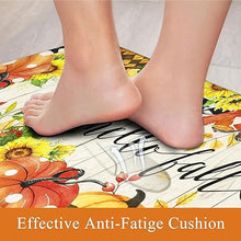 Anti Fatigue Non Slip Waterproof Comfort Standing Mat Christmas Gingerbread Kitchen Mat 2 Pieces,