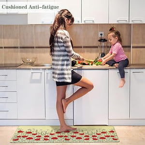 Non Slip Sets of 2, Cushioned Anti Fatigue Kitchen Mats for Floor, Non Skid Washable