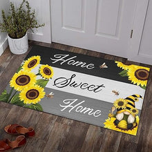 2 Piece Washable Non-Slip Black Boho Kitchen Mats