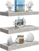 Floating Shelves for Wall - 3 Pack Coastal Beach Wall Decor for Bedroom, Bathroom, Nursery, Living Room, Office, Home & Kitchen