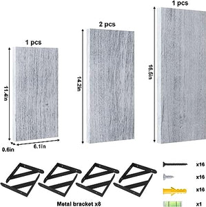 4 Sets of Wall Mounted Shelf for Bathroom Decor, Bedroom, Living Room and Plants (Carbonized Black)