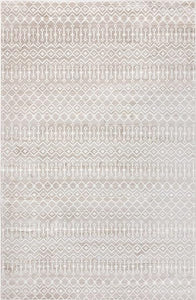 Geometric Kasbah Trellis Collection Rug – 2' X 10' Runner Beige Low Pile Rug