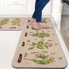 2 Pcs Valentines' Day, Black Kitchen Area Rug Set, Non Slip Backing, Absorbent Anti Fatigue Kitchen Mats