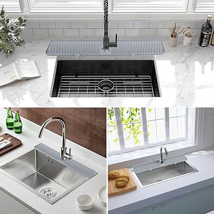 Large Sink Splash Guard 30 Inch Silicone Faucet Handle Drip Catcher Tray  Longer Silicone Sink Mat For Kitchenbathroom - Specialty Tools - AliExpress