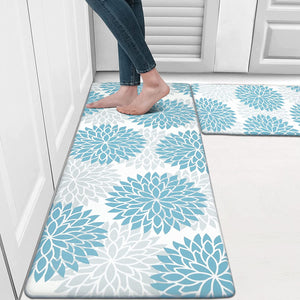 Anti Fatigue Set of 2 Waterproof Non Slip Kitchen Mats 17"x48"+17"x28"