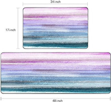 2 Piece 17"X48" 17"X24" Very Abstract Image on Glass in Verso Non-Slip Soft Kitchen Mat