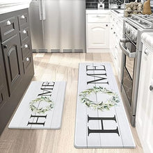 Farmhouse Anti Fatigue Kitchen Mats for Floor 2 Piece Set Cushioned Kitchen Rugs