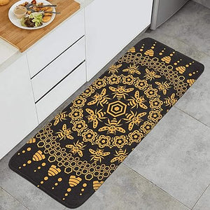 Farting Colorful Mexican Sugar Skull Kitchen Mat Comfort Rugs Non-Slip Kitchen Rug