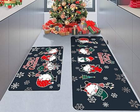 Christmas Themed Non Sip Rubber Back Floor Mat, 30x20 - 20x30