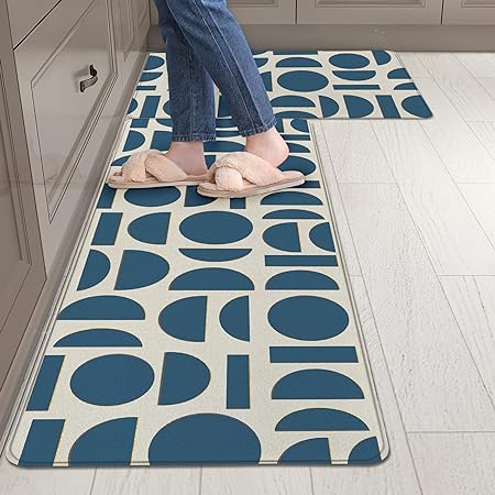 Kitchen Set 2 Piece Anti Fatigue Mats, 2/5Inch Thick Waterproof Non Sl –  Modern Rugs and Decor