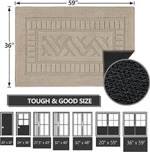 Machine Washable Non-Slip Rubber Backing Entrance Rug, Low Profile Absorbent Dirt Trapper Doormat