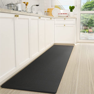 Anti-Fatigue Non Skid Waterproof Comfort Standing Rugs, Memory Foam Kitchen mat, 17"x79", Black