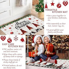 Anti Fatigue Non-Slip Christmas Memory Foam Thick Cushioned Waterproof Wipeable Kitchen Mat Set of 2, 17"×28" and 17"×47"