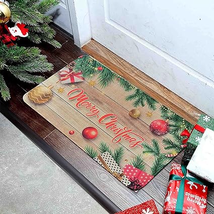 Christmas Door Mat Outdoor Welcome Doormat Merry Christmas Front Mat N –  Modern Rugs and Decor